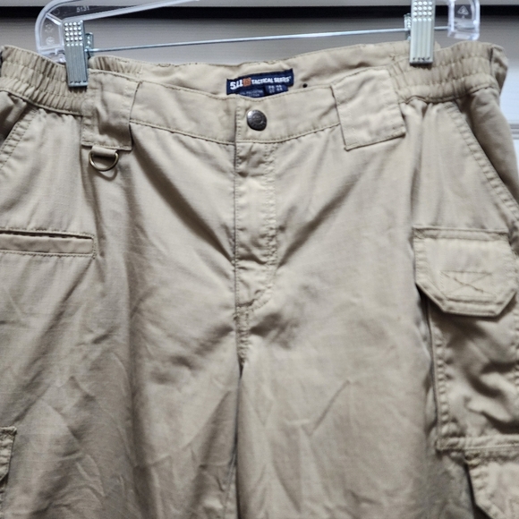 5.11 Tactical Series Utility Pants Women's 14 Regular Khaki Cargo Cotton Blend - Picture 2 of 7
